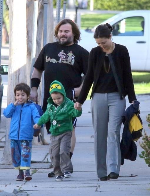 Jack Black Makes The School Run With Family